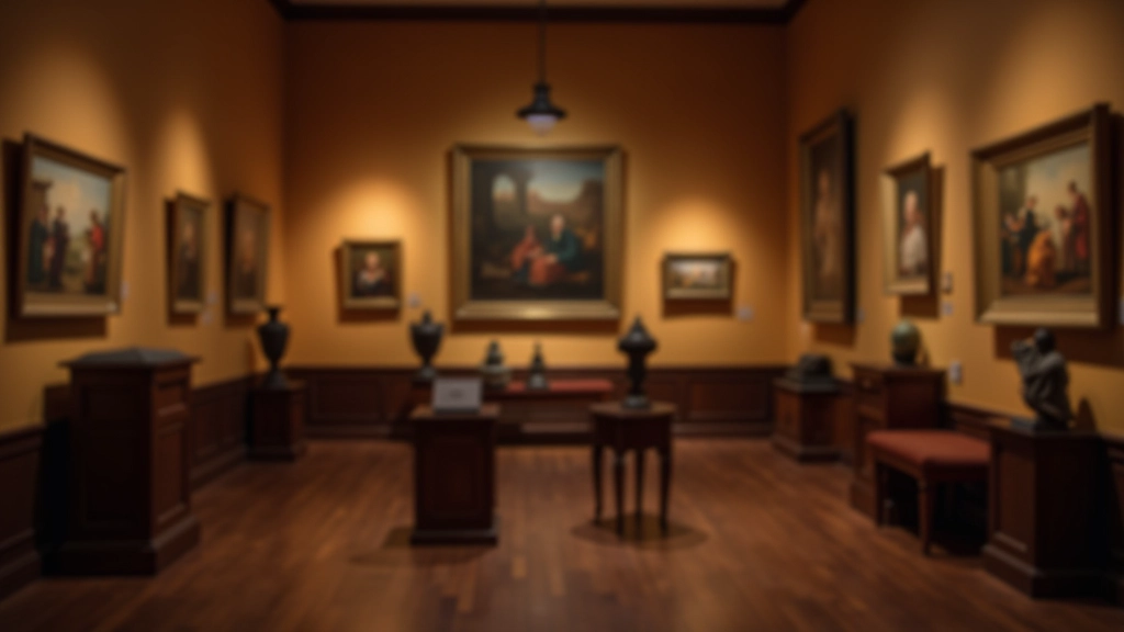 Historic Irish cultural heritage exhibition space with warm lighting and traditional artwork