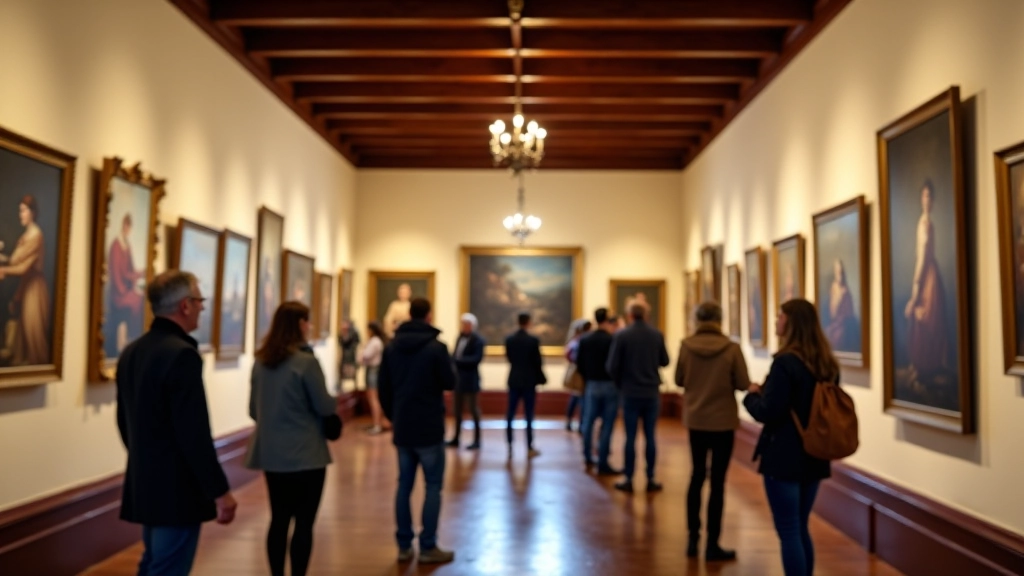 Beautiful Irish gallery exhibition space with artwork on walls and natural lighting