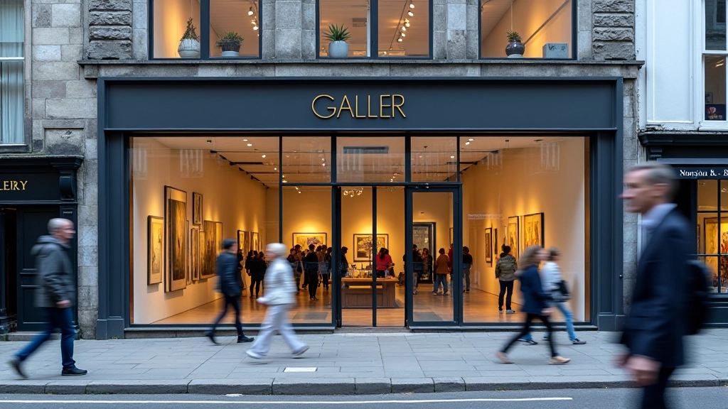 Exterior view of modern gallery building in Dublin's cultural district with architectural details