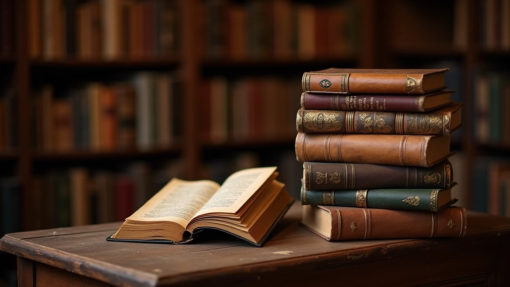 Collection of Irish heritage books and cultural documents displayed on shelves